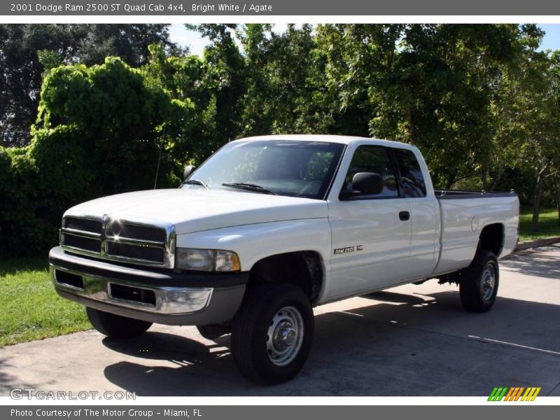 Bright White / Agate 2001 Dodge Ram 2500 ST Quad Cab 4x4