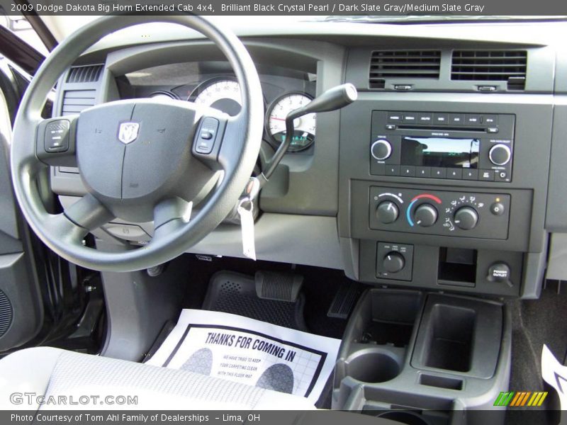 Brilliant Black Crystal Pearl / Dark Slate Gray/Medium Slate Gray 2009 Dodge Dakota Big Horn Extended Cab 4x4