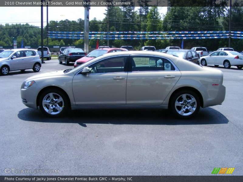 Gold Mist Metallic / Cocoa/Cashmere 2010 Chevrolet Malibu LT Sedan