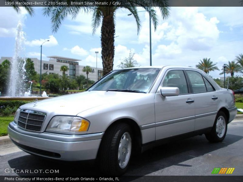 Brilliant Silver Metallic / Gray 1996 Mercedes-Benz C 280 Sedan