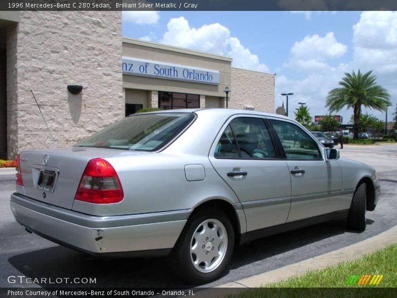 Brilliant Silver Metallic / Gray 1996 Mercedes-Benz C 280 Sedan