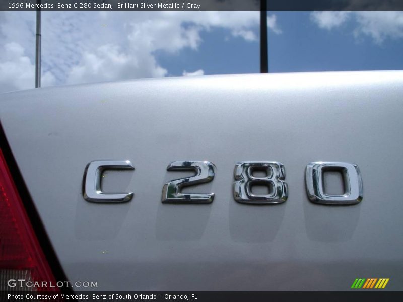 Brilliant Silver Metallic / Gray 1996 Mercedes-Benz C 280 Sedan