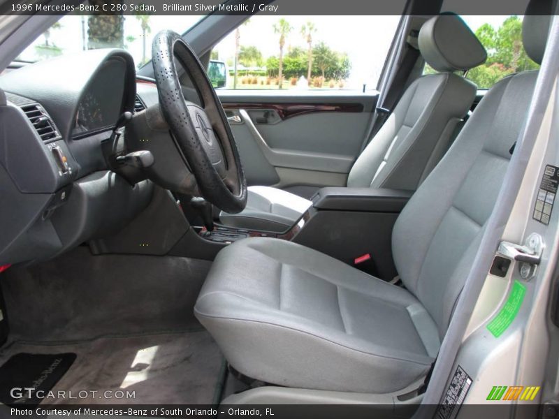 Brilliant Silver Metallic / Gray 1996 Mercedes-Benz C 280 Sedan