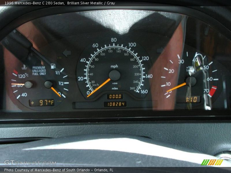 Brilliant Silver Metallic / Gray 1996 Mercedes-Benz C 280 Sedan