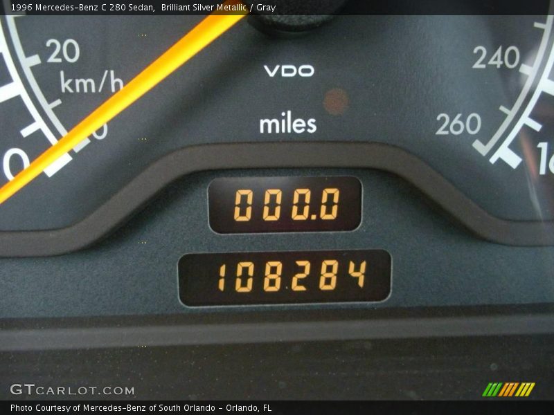 Brilliant Silver Metallic / Gray 1996 Mercedes-Benz C 280 Sedan