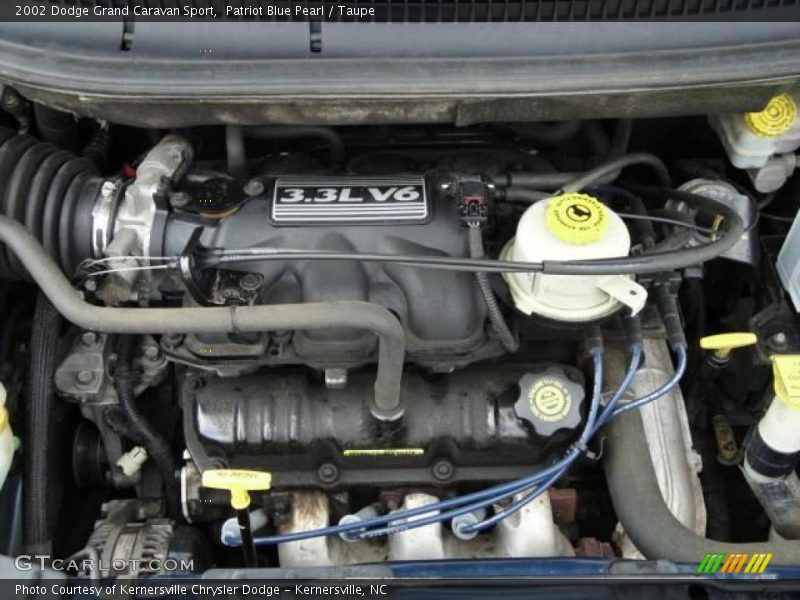 Patriot Blue Pearl / Taupe 2002 Dodge Grand Caravan Sport