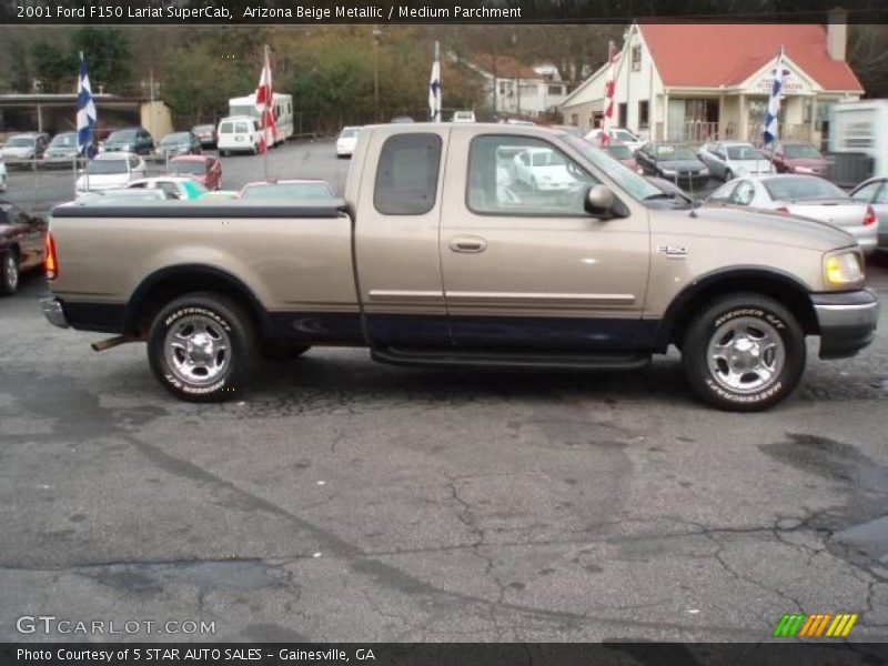 Arizona Beige Metallic / Medium Parchment 2001 Ford F150 Lariat SuperCab