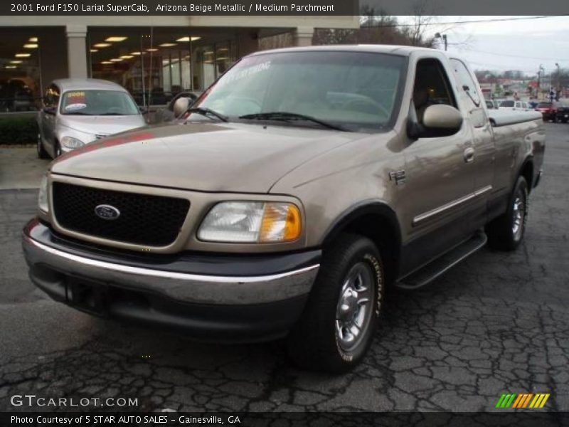 Arizona Beige Metallic / Medium Parchment 2001 Ford F150 Lariat SuperCab