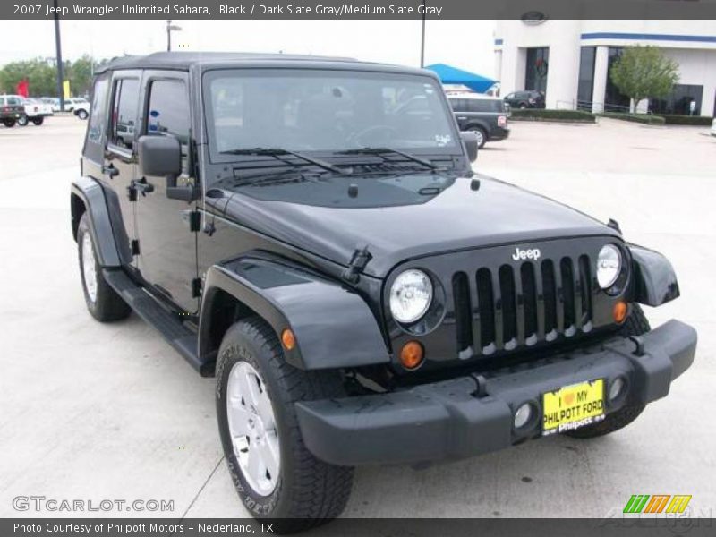 Black / Dark Slate Gray/Medium Slate Gray 2007 Jeep Wrangler Unlimited Sahara