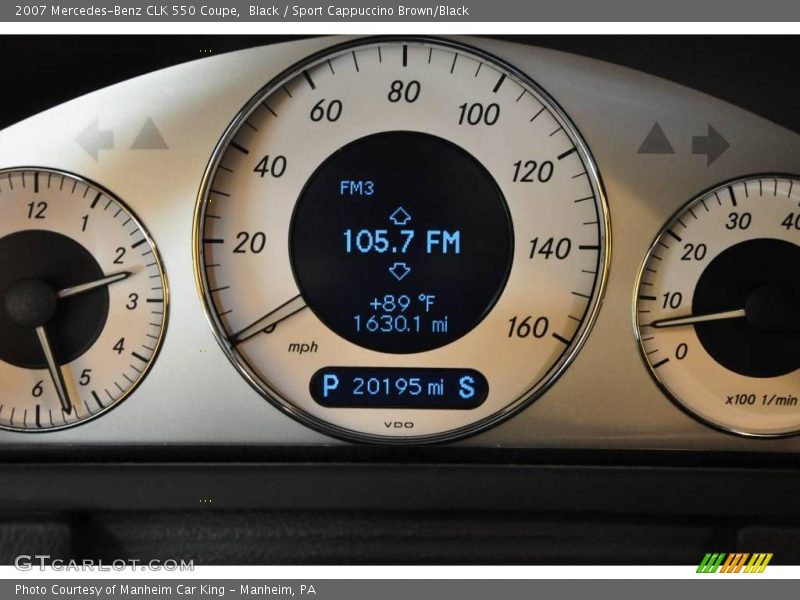 Black / Sport Cappuccino Brown/Black 2007 Mercedes-Benz CLK 550 Coupe