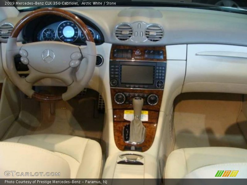 Arctic White / Stone 2009 Mercedes-Benz CLK 350 Cabriolet