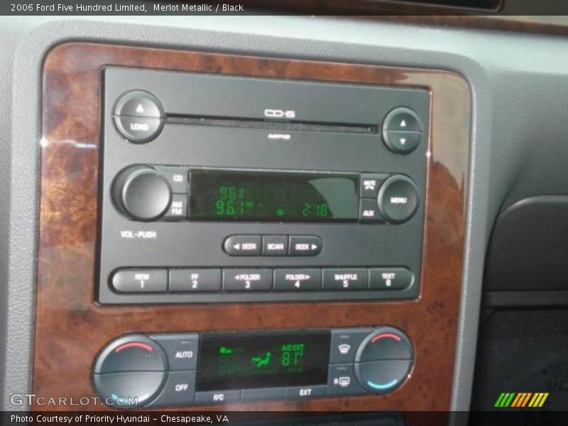 Merlot Metallic / Black 2006 Ford Five Hundred Limited