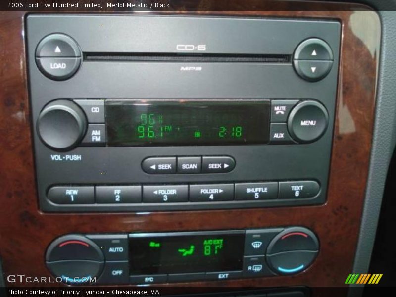 Merlot Metallic / Black 2006 Ford Five Hundred Limited