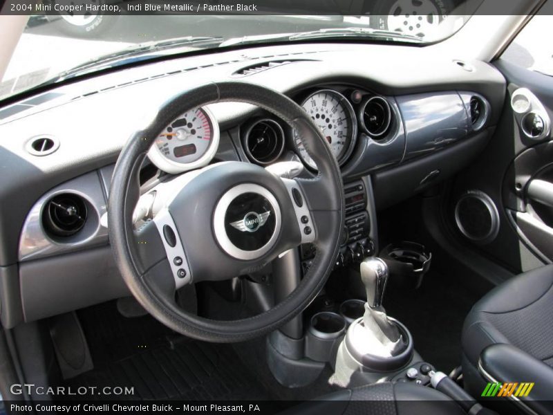 Indi Blue Metallic / Panther Black 2004 Mini Cooper Hardtop