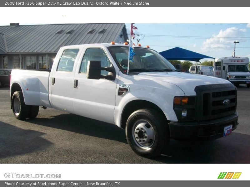 Oxford White / Medium Stone 2008 Ford F350 Super Duty XL Crew Cab Dually