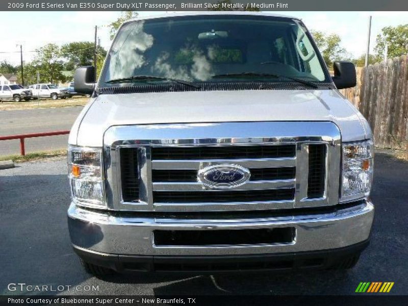 Brilliant Silver Metallic / Medium Flint 2009 Ford E Series Van E350 Super Duty XLT Passenger