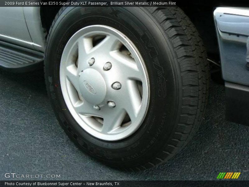 Brilliant Silver Metallic / Medium Flint 2009 Ford E Series Van E350 Super Duty XLT Passenger