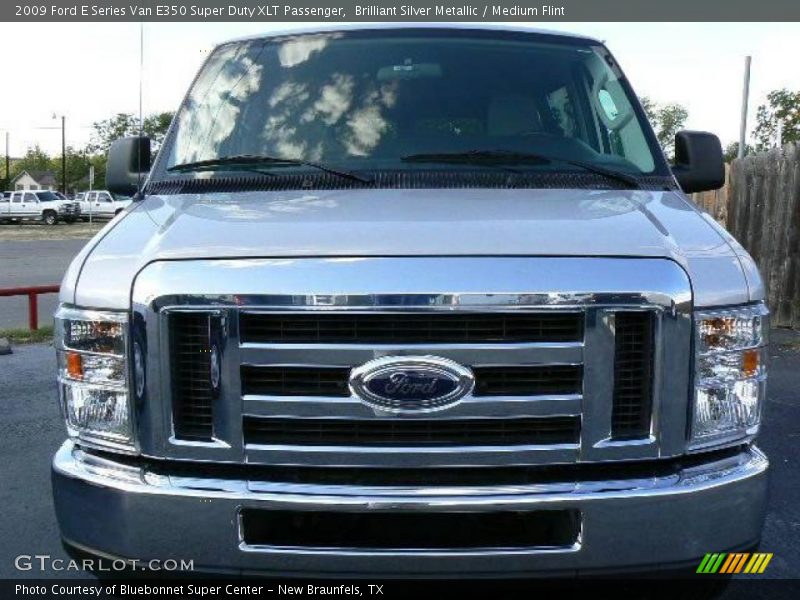 Brilliant Silver Metallic / Medium Flint 2009 Ford E Series Van E350 Super Duty XLT Passenger