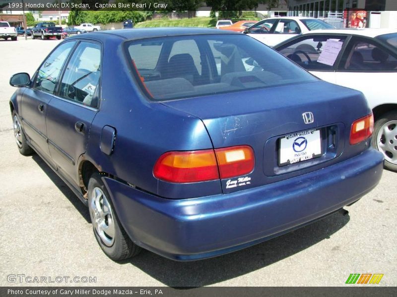 Captiva Blue Pearl / Gray 1993 Honda Civic DX Sedan