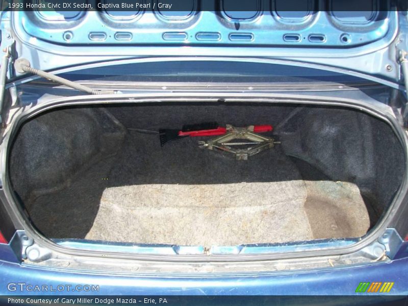 Captiva Blue Pearl / Gray 1993 Honda Civic DX Sedan