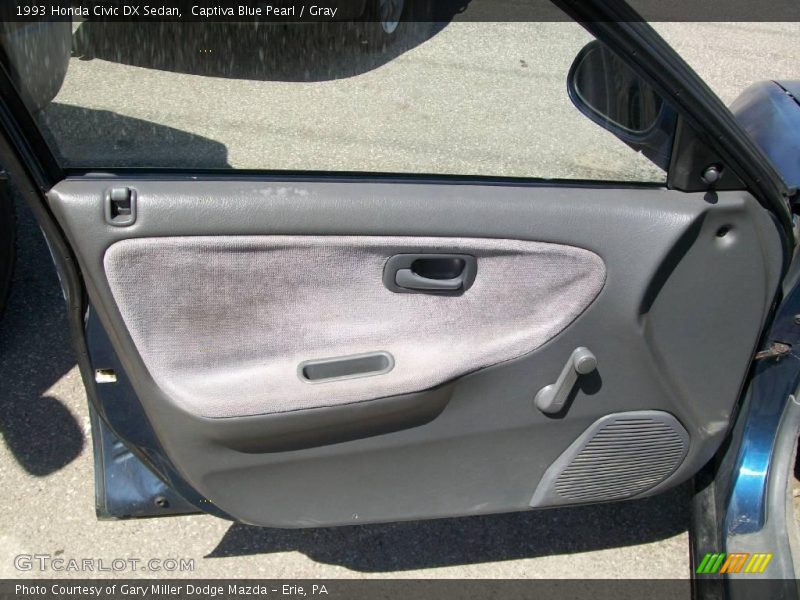 Captiva Blue Pearl / Gray 1993 Honda Civic DX Sedan