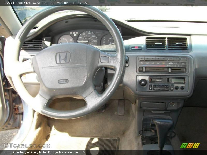 Captiva Blue Pearl / Gray 1993 Honda Civic DX Sedan