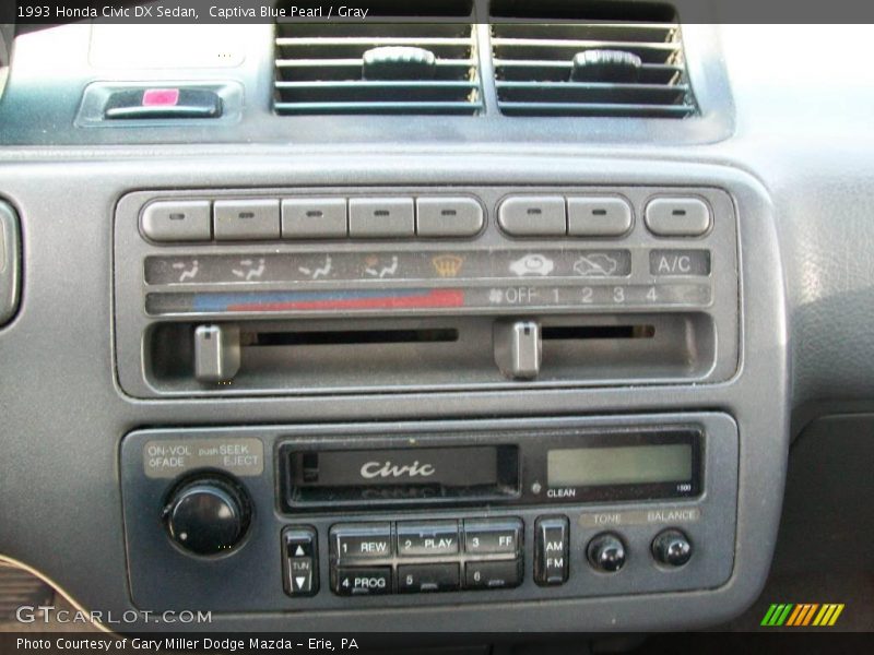 Captiva Blue Pearl / Gray 1993 Honda Civic DX Sedan