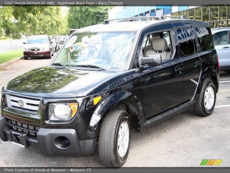 Nighthawk Black Pearl / Black/Titanium 2007 Honda Element EX AWD