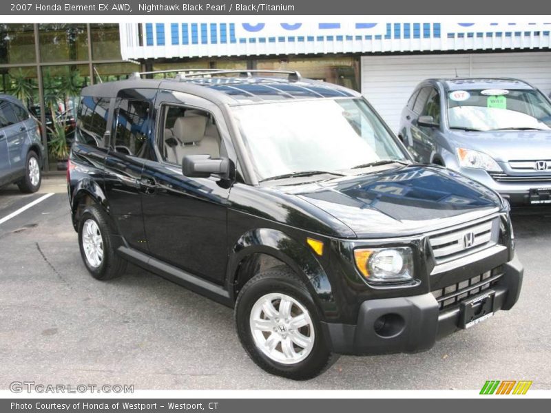 Nighthawk Black Pearl / Black/Titanium 2007 Honda Element EX AWD