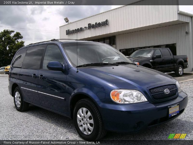 Imperial Blue Metallic / Gray 2005 Kia Sedona LX