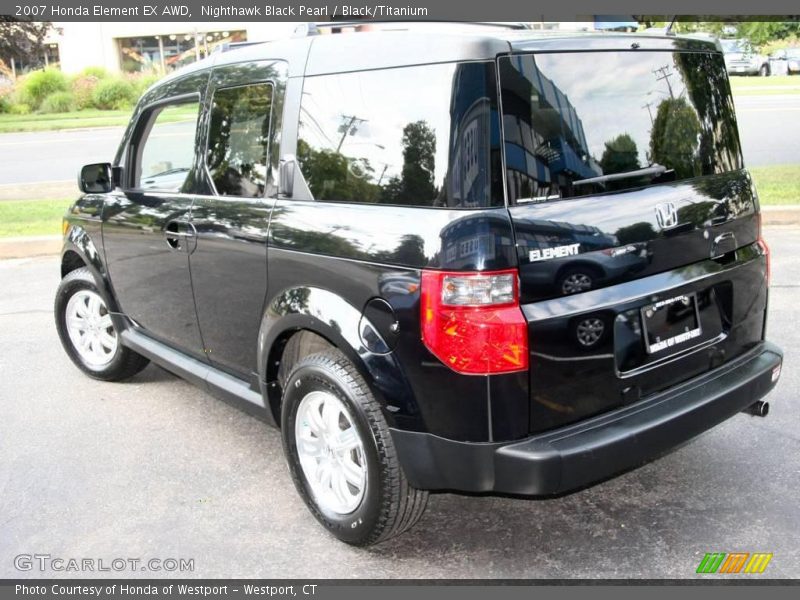 Nighthawk Black Pearl / Black/Titanium 2007 Honda Element EX AWD