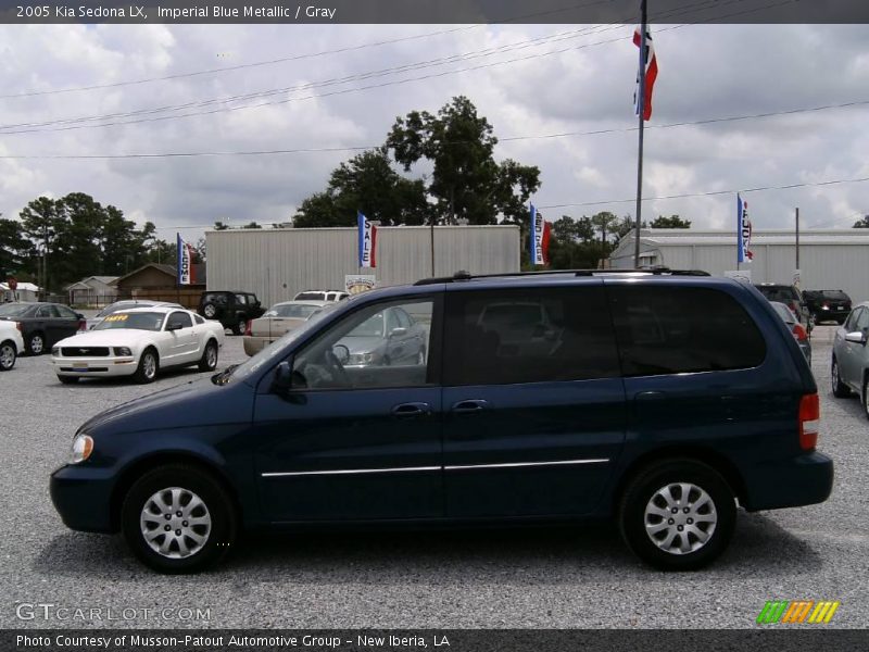 Imperial Blue Metallic / Gray 2005 Kia Sedona LX