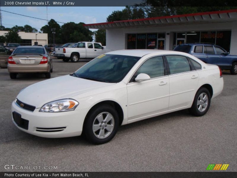 White / Gray 2008 Chevrolet Impala LT