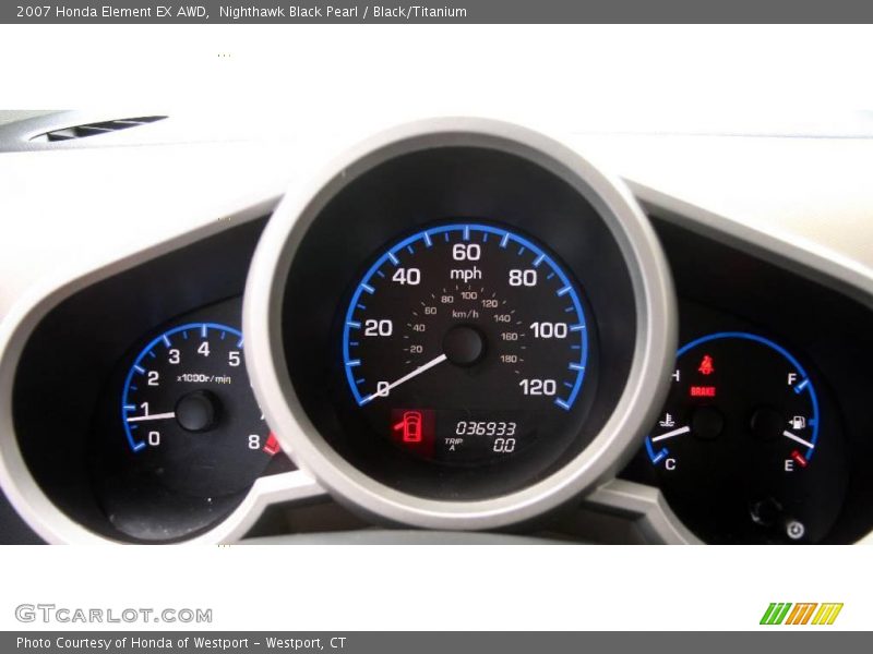 Nighthawk Black Pearl / Black/Titanium 2007 Honda Element EX AWD