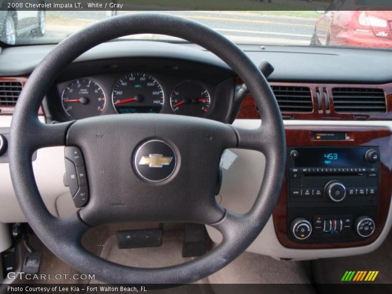 White / Gray 2008 Chevrolet Impala LT