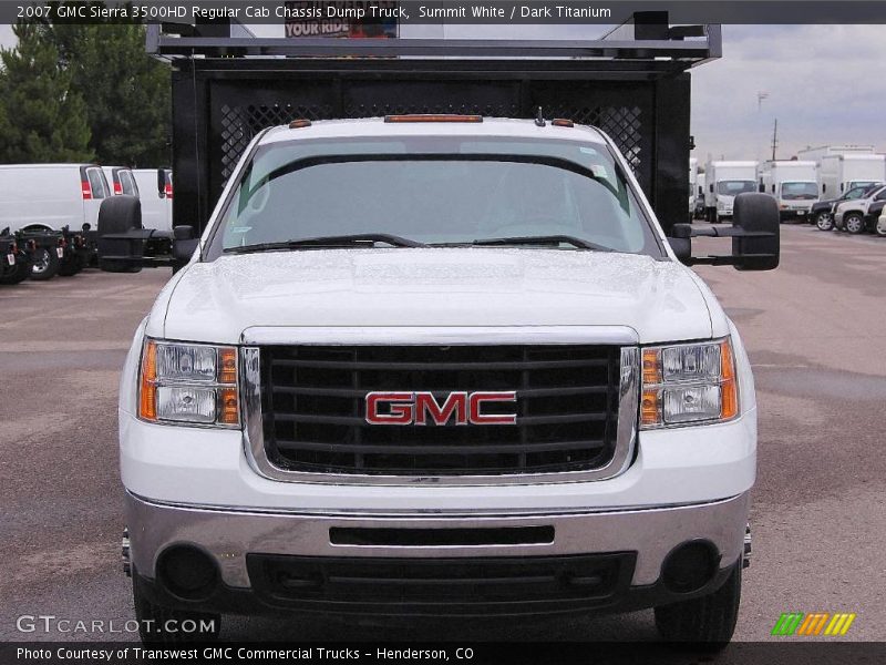 Summit White / Dark Titanium 2007 GMC Sierra 3500HD Regular Cab Chassis Dump Truck