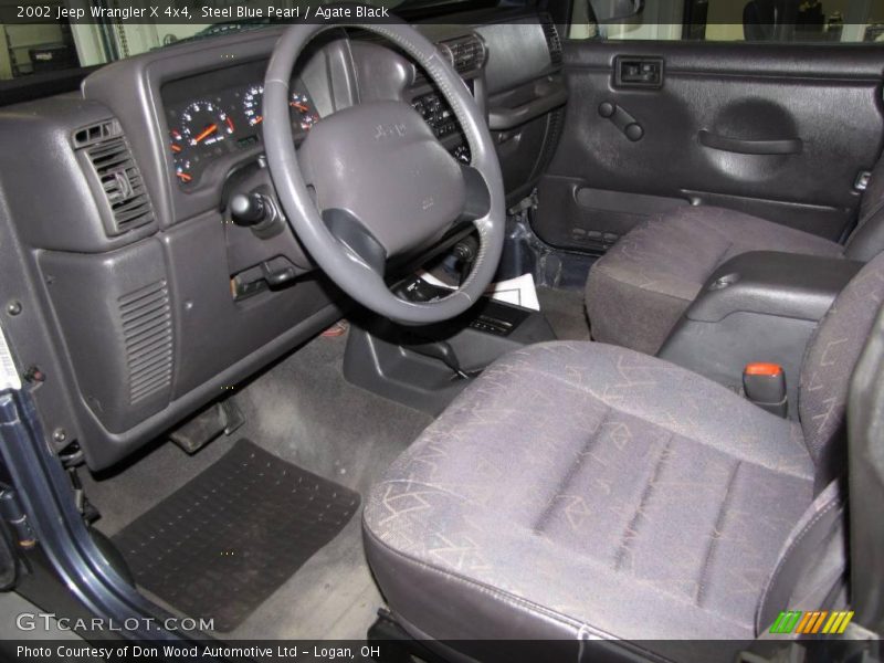 Steel Blue Pearl / Agate Black 2002 Jeep Wrangler X 4x4