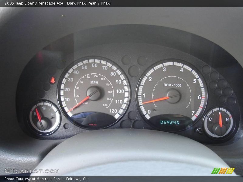 Dark Khaki Pearl / Khaki 2005 Jeep Liberty Renegade 4x4