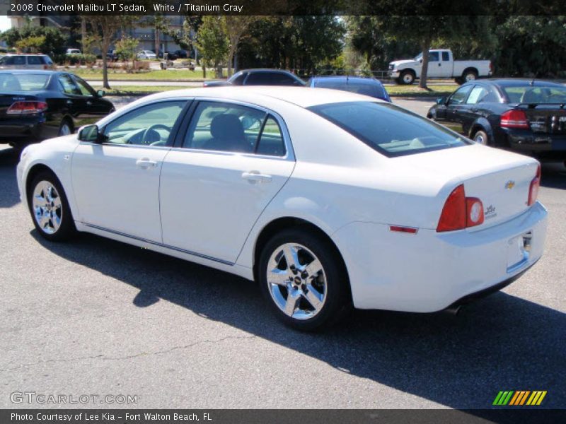 White / Titanium Gray 2008 Chevrolet Malibu LT Sedan