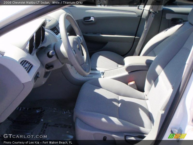 White / Titanium Gray 2008 Chevrolet Malibu LT Sedan