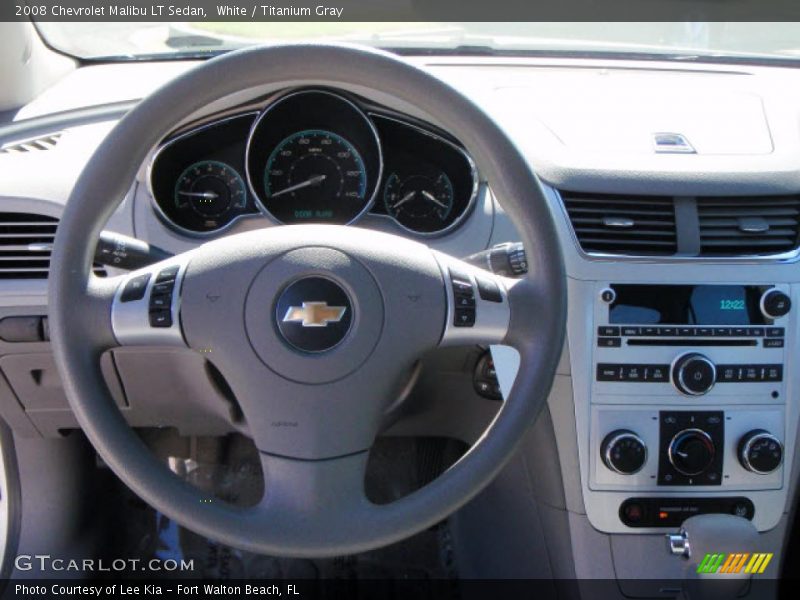 White / Titanium Gray 2008 Chevrolet Malibu LT Sedan