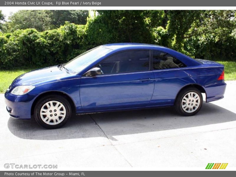 Fiji Blue Pearl / Ivory Beige 2004 Honda Civic LX Coupe