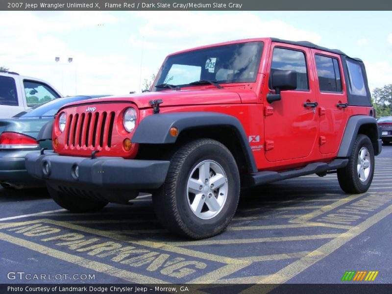 Flame Red / Dark Slate Gray/Medium Slate Gray 2007 Jeep Wrangler Unlimited X
