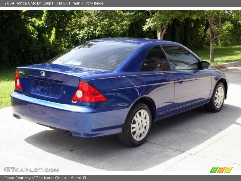 Fiji Blue Pearl / Ivory Beige 2004 Honda Civic LX Coupe