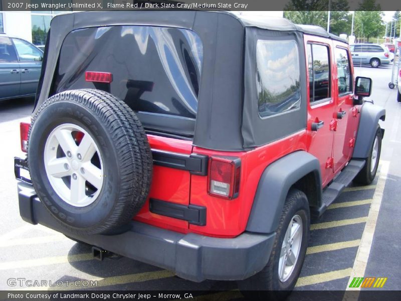 Flame Red / Dark Slate Gray/Medium Slate Gray 2007 Jeep Wrangler Unlimited X