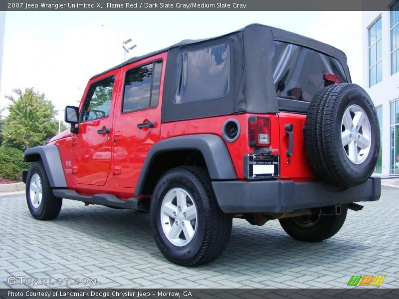 Flame Red / Dark Slate Gray/Medium Slate Gray 2007 Jeep Wrangler Unlimited X