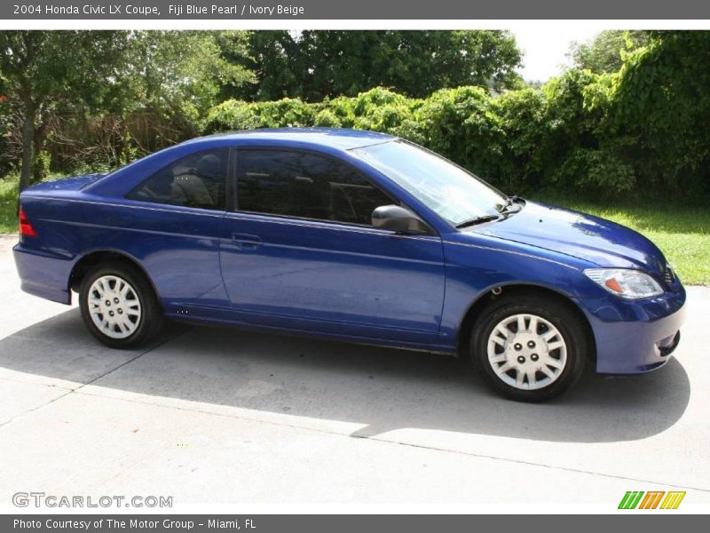 Fiji Blue Pearl / Ivory Beige 2004 Honda Civic LX Coupe