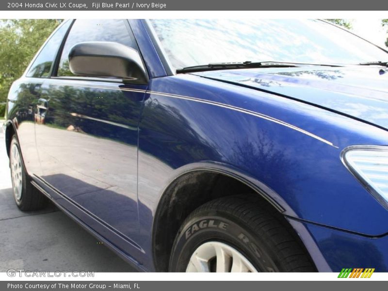 Fiji Blue Pearl / Ivory Beige 2004 Honda Civic LX Coupe