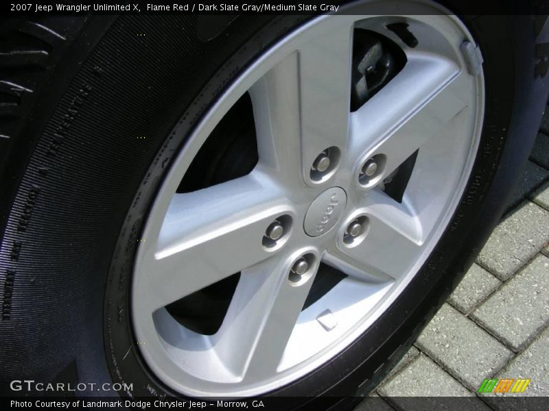 Flame Red / Dark Slate Gray/Medium Slate Gray 2007 Jeep Wrangler Unlimited X