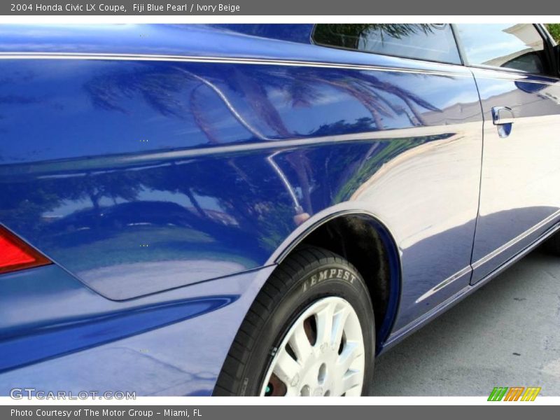 Fiji Blue Pearl / Ivory Beige 2004 Honda Civic LX Coupe